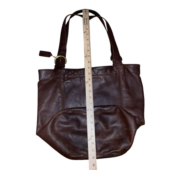 Vintage COACH Waverly XL Leather Tote Bag Brown Mahogany - Picture 13 of 15